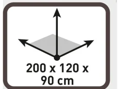 2 Personen Kuppel-Zelt 200 x 120 x 90 cm mit Belüftung und Mückennetz