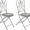 Acamp Gartenset Provence 2 Stühle Grau-Beige meliert für den Außenbereich