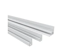 AICA 210cm Eckprofil mit Kantenprofil Aluminium Profil für 3mm Aluverbundplatte Matt Weiß