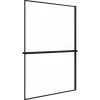 AICA 80x200cm Walk In Schwarz Aluminiumrahmen Duschwand mit Duschregal Handtuchhalter Duschabtrennung 8mm NANO Glass