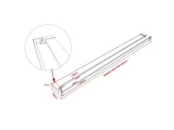 AICA 80x200cm Walk In Schwarz Aluminiumrahmen Duschwand mit Duschregal Handtuchhalter Duschabtrennung 8mm NANO Glass