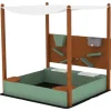 AIYAPLAY Sandkasten mit Abdeckung Massivholz Kinder Sandbox mit Sitzbänken