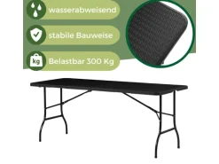 Albatros Buffettisch Klapptisch Schwarz