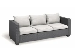 Allibert Salta 3-Sitzer Loungeset 3-teilig mit Hocker und Tisch