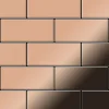 ALLOY Mosaik Fliese Massiv Metall Kupfer Gewalzt Kupfer 1,6mm Stark Subway-cm 1 Paket mit 50 Matten 0,58 m2 Kupfer