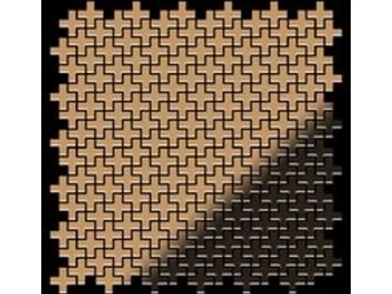 ALLOY Mosaik Fliese Massiv Metall Titan Hochglanz Kupfer 1,6mm Swiss Cross-ti-am 1 Paket mit 10 Matten 0,88 m2 Kupfer