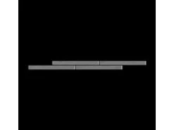 ALLOY Mosaik Fliese Massiv Metall Edelstahl Marine Gebürstet Grau 1,6mm Avenue-s-s-mb 1 Paket mit 10 Matten 0,74 m2 Grau
