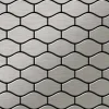 ALLOY Mosaik Fliese Massiv Metall Edelstahl Marine Gebürstet Grau 1,6mm Karma-s-s-mb, 1 Paket mit 10 Matten 0,86 m2 Grau