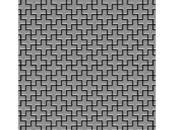 ALLOY Mosaik Fliese Massiv Metall Edelstahl Gebürstet Grau 1,6mm Swiss Cross-s-s-b 1 Paket mit 10 Matten 0,88 m2 Grau