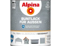 Alpina Buntlack für Aussen Silbergrau seidenmatt 750 ml