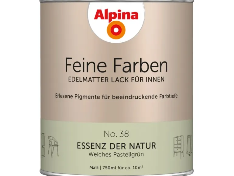 Alpina Feine Farben Lack No. 38 Essenz der Natur® Grün edelmatt 750 ml