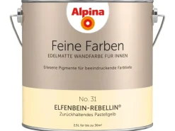 Alpina Feine Farben No. 31 Elfenbein-Rebellin® Pastellgelb edelmatt 2,5 l