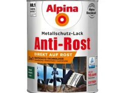Alpina Metallschutz-Lack Anti-Rost Dunkelgrün glänzend 2,5 Liter
