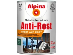 Alpina Metallschutz-Lack Anti-Rost Dunkelgrün glänzend 2,5 Liter