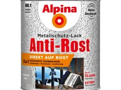 Alpina Metallschutz-Lack Anti-Rost Silber Eisenglimmer 750 ml