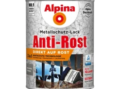 Alpina Metallschutz-Lack Anti-Rost Dunkelgrau Hammerschlag 2,5 Liter