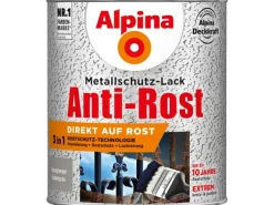 Alpina Metallschutz-Lack Anti-Rost Dunkelgrau Eisenglimmer 750 ml