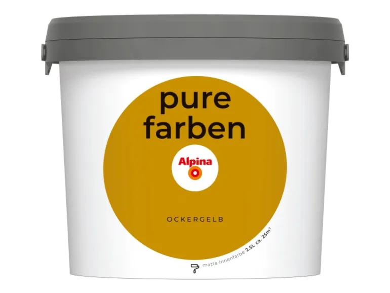 Alpina Wandfarbe Pure Farben Ockergelb 2,5 l