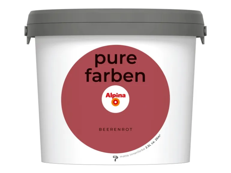 Alpina Wandfarbe Pure Farben Beerenrot 2,5 l