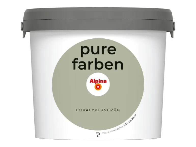 Alpina Wandfarbe Pure Farben Eukalyptusgrün 2,5 l