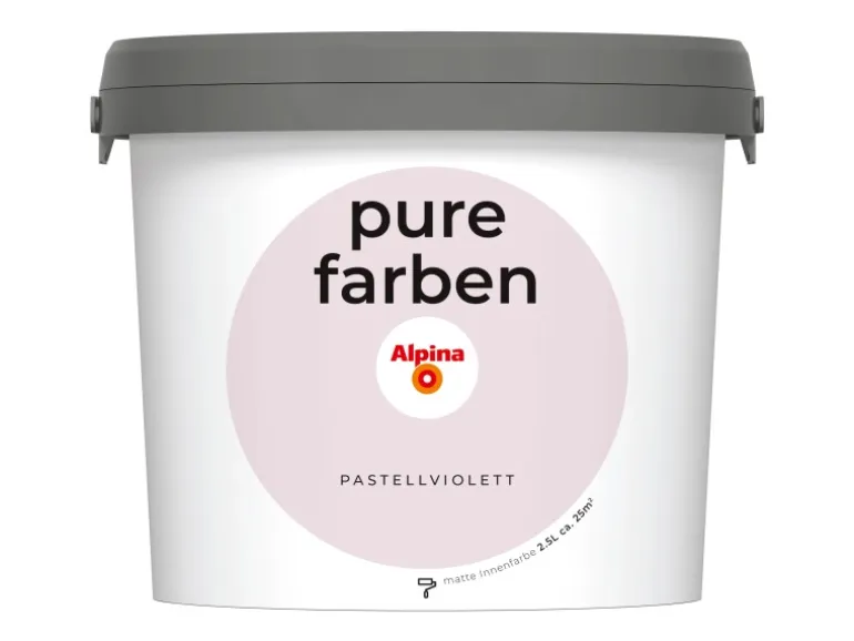 Alpina Wandfarbe Pure Farben Pastellviolett 2,5 l