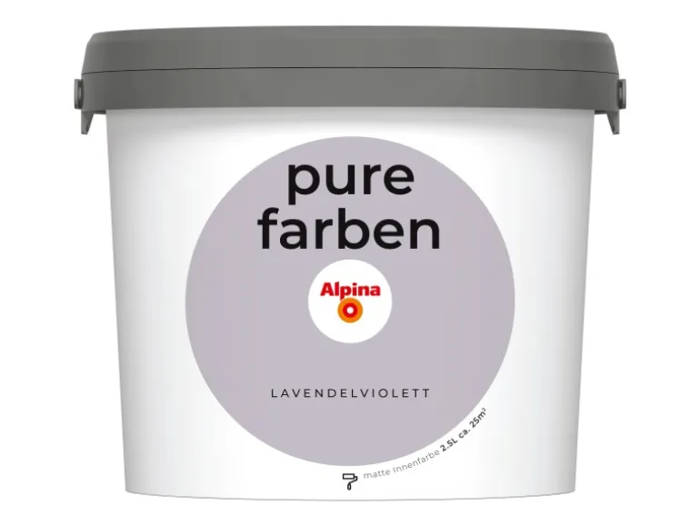 Alpina Wandfarbe Pure Farben Lavendelviolett 2,5 l
