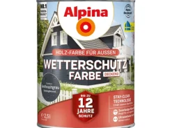 Alpina Wetterschutzfarbe Anthrazitgrau 2,5 l