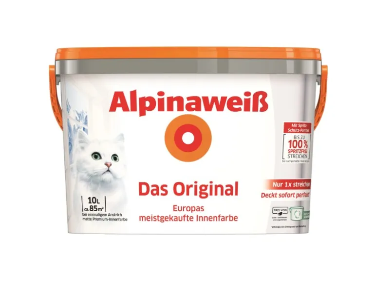 Alpinaweiß Wandfarbe Das Original Weiß Matt 10 l