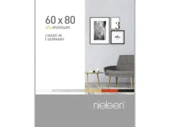Aluminium Bilderrahmen Pixel 60x80 cm Silber Matt