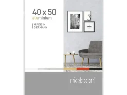 Aluminium Bilderrahmen Pixel 40x50 cm Weiß Glanz
