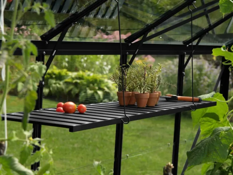 Aluregal abklappbar Schwarz 120 cm x 30 cm