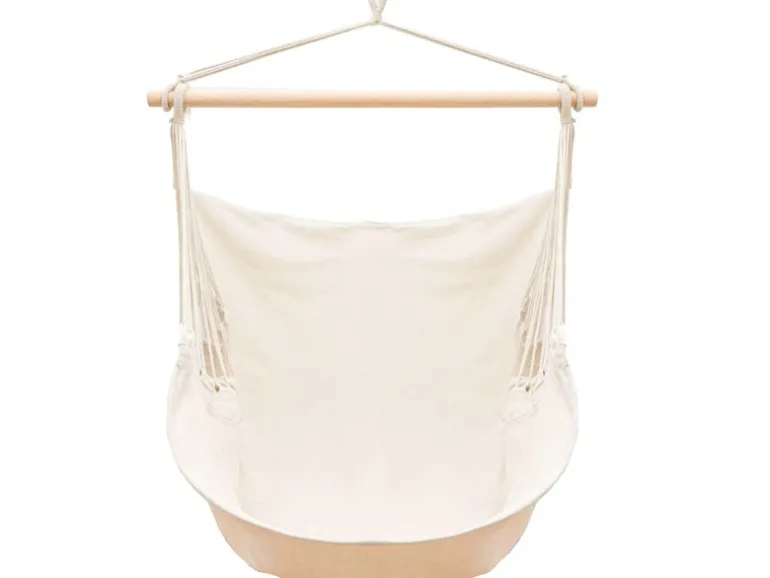 AMANKA XL-Hängesessel bis 100 kg Belastbar 155 x 125 cm Beige