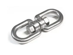 AMANKA XL-Hängesessel Drehwirbel 10 x 125 mm bis 420 kg Silber