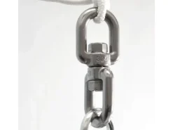AMANKA XL-Hängesessel Drehwirbel 10 x 125 mm bis 420 kg Silber