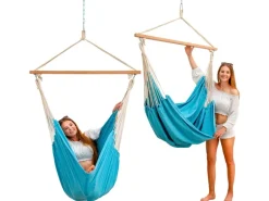 AMANKA XXL-Hängesessel bis 150 kg Belastbar 185 x 130 cm Türkis