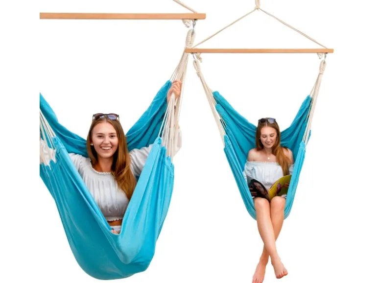 AMANKA XXL-Hängesessel bis 150 kg Belastbar 185 x 130 cm Türkis