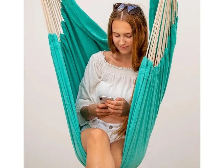 AMANKA XXL-Hängesessel bis 150 kg Belastbar 185 x 130 cm Mint