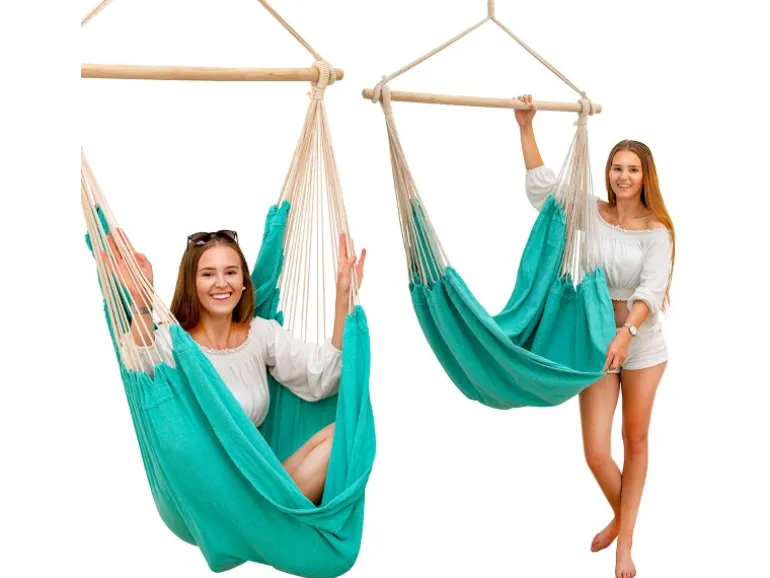 AMANKA XXL-Hängesessel bis 150 kg Belastbar 185 x 130 cm Mint