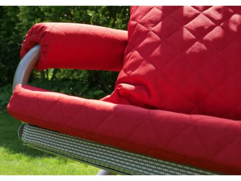 Angerer Hollywoodschaukel Elegance Joy 3-Sitzer mit Liegefunktion Rot
