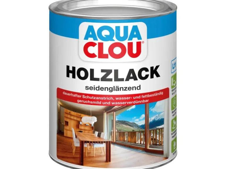Aqua Clou Holzlack Transparent seidenglänzend 750 ml