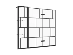 Aquabatos Badewannenaufsatz 3 tlg. Duschwand 150 x 140 cm Badewannenfaltwand Faltwand Glaswand für Badewanne mit Festteil Duschtrennwand Glas Dusche