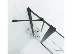 Aquabatos Badewannenaufsatz 3 tlg. Duschwand 150 x 140 cm Badewannenfaltwand Faltwand Glaswand für Badewanne mit Festteil Duschtrennwand Glas Dusche