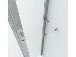 Aquabatos Runddusche 90 x 90 x 195 cm Duschkabine Duschwand Viertelkreis Duschabtrennung mit Eckregale Pendeltür 6 mm NANO ESG Sicherheitsgals