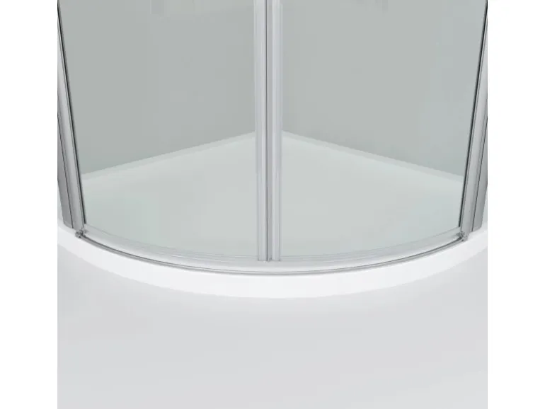 Aquabatos Runddusche 90 x 90 x 195 cm Duschkabine Duschwand Viertelkreis Duschabtrennung mit Eckregale Pendeltür 6 mm NANO ESG Sicherheitsgals