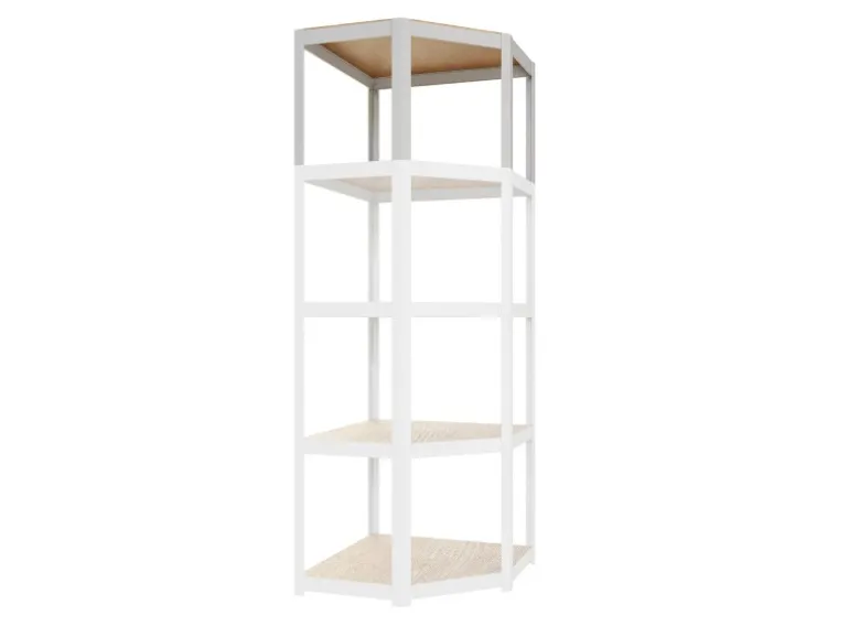 Ar Shelving Eckregal Erweiterungmodul Rivet Style 48 x 70 x 40 cm Grauweiß FSC®
