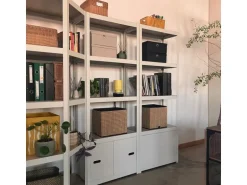 Ar Shelving Eckregal Erweiterungmodul Rivet Style 48 x 70 x 40 cm Grauweiß FSC®