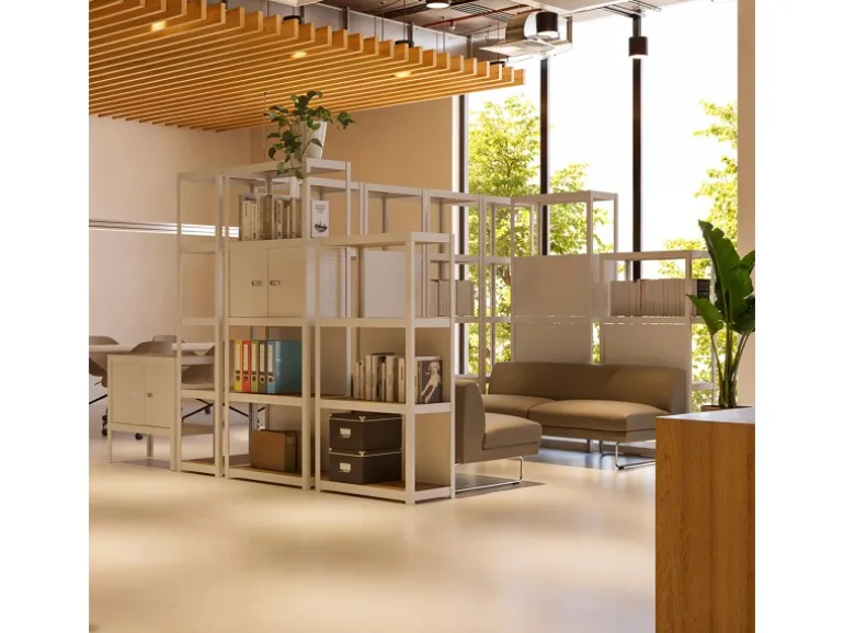 Ar Shelving Eckregal Erweiterungmodul Rivet Style 48 x 70 x 40 cm Grauweiß FSC®