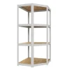 Ar Shelving Eckregal Rivet D-Carbon Style 150 x 70 x 40 cm Grauweiß FSC®