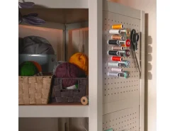 Ar Shelving Eckregal Rivet D-Carbon Style 150 x 70 x 40 cm Grauweiß FSC®