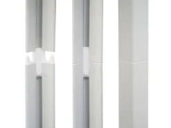 Ar Shelving Eckregal Rivet D-Carbon Style 150 x 70 x 40 cm Grauweiß FSC®